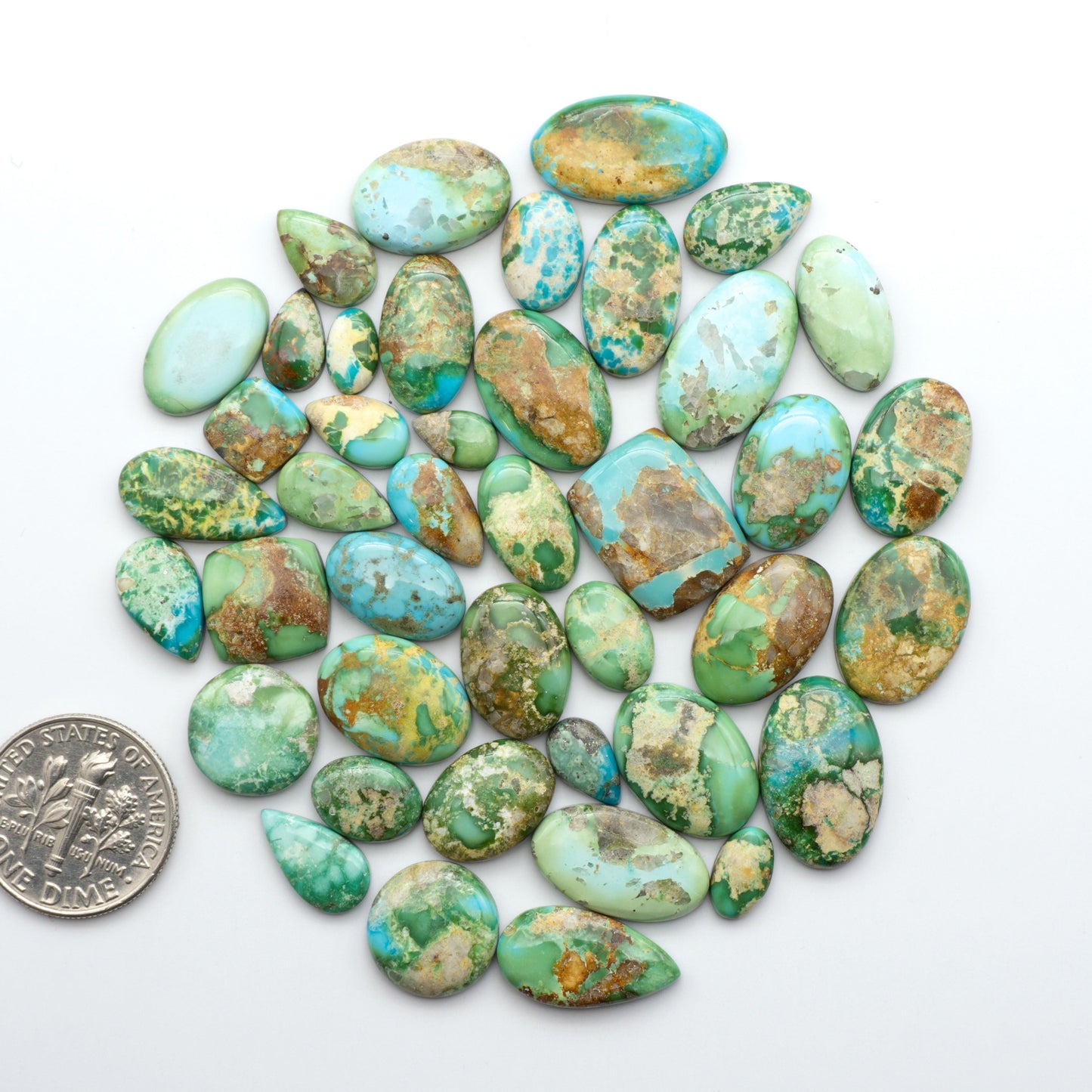 Sonoran Mountain Turquoise showcases a stunning blend of blue and green hues and natural patterns that make it a must-have for any jewelry collection.