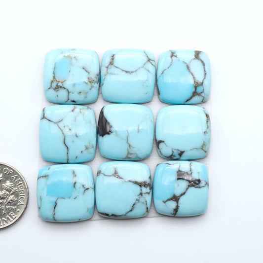 Enhance your jewelry designs with Pressed Turquoise Nugget Cabochons. Crafted from composite materials they add a captivating touch to your creations.