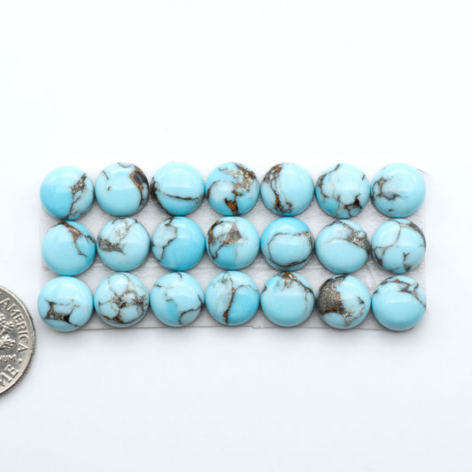 Enhance your jewelry designs with Pressed Turquoise Nugget Cabochons. Crafted from composite materials they add a captivating touch to your creations.