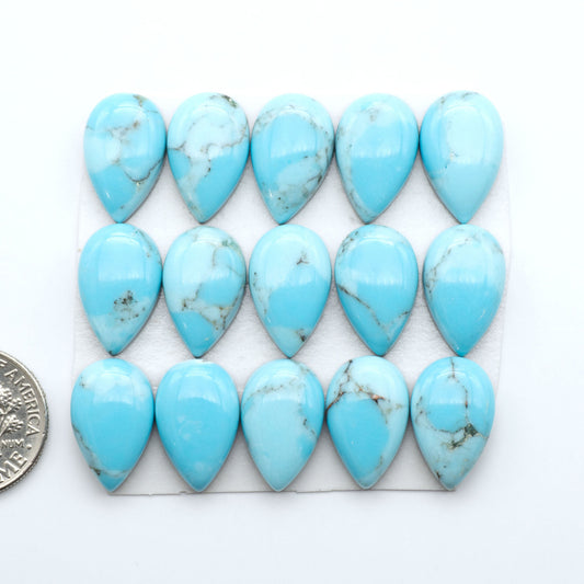 Enhance your jewelry designs with Pressed Turquoise Nugget Cabochons. Crafted from composite materials they add a captivating touch to your creations.