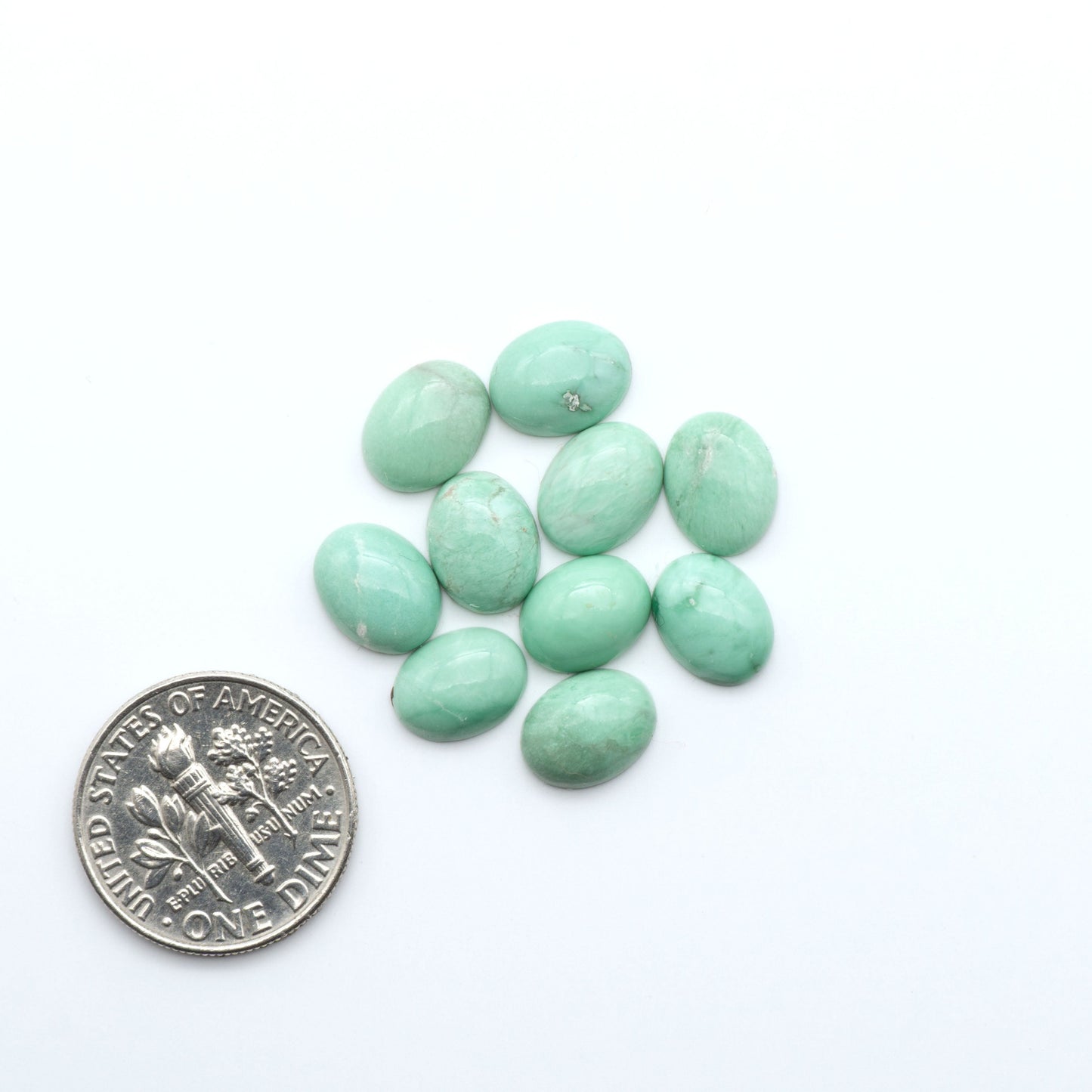 Shop Australian Variscite cabochons with natural matrix patterns, ideal for silversmiths and jewelry makers creating custom rings and pendants.