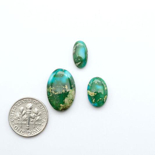 Sonoran Mountain Turquoise showcases a stunning blend of blue and green hues and natural patterns that make it a must-have for any jewelry collection.