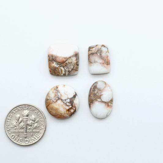 Wild Horse Cabochon are a magnificent addition to any collection. Natural magnesite stones feature a design that will add beauty to any jewelry design.