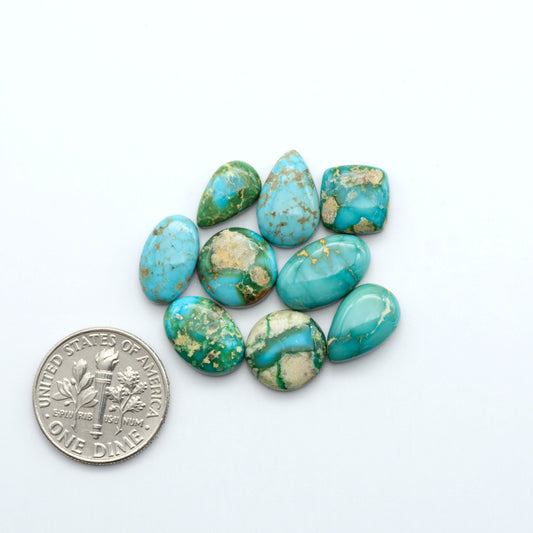 Sonoran Mountain Turquoise showcases a stunning blend of blue and green hues and natural patterns that make it a must-have for any jewelry collection.