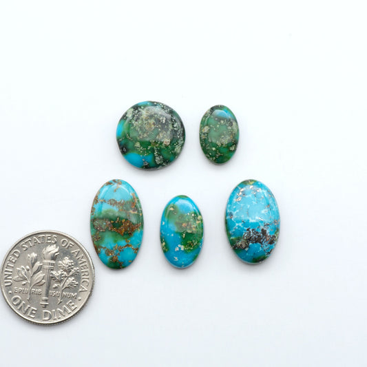 Sonoran Mountain Turquoise showcases a stunning blend of blue and green hues and natural patterns that make it a must-have for any jewelry collection.