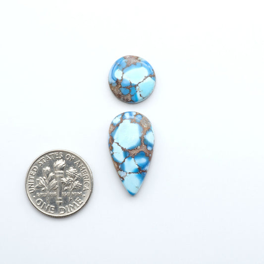 Discover the beauty of Natural Golden Hills Turquoise—prized for its icy blue tones, golden matrix, and exceptional quality. Ideal for artisan jewelry designs.