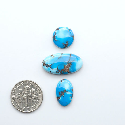 Discover the beauty of Natural Golden Hills Turquoise—prized for its icy blue tones, golden matrix, and exceptional quality. Ideal for artisan jewelry designs.