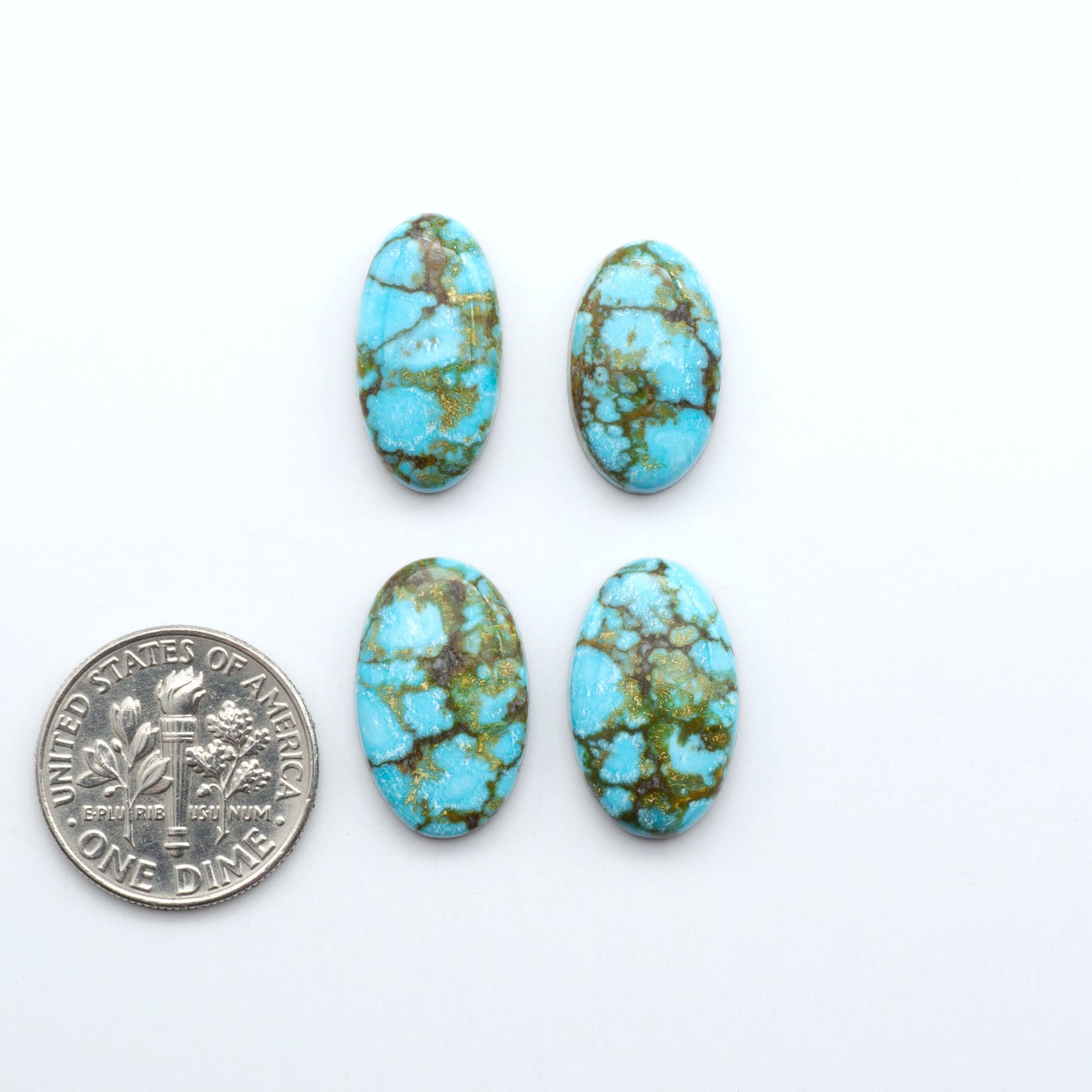 Kingman Turquoise Cabochons are a staple in the jewelry industry, known for their stunning blue-green color. Perfect for necklaces, earrings, and more!