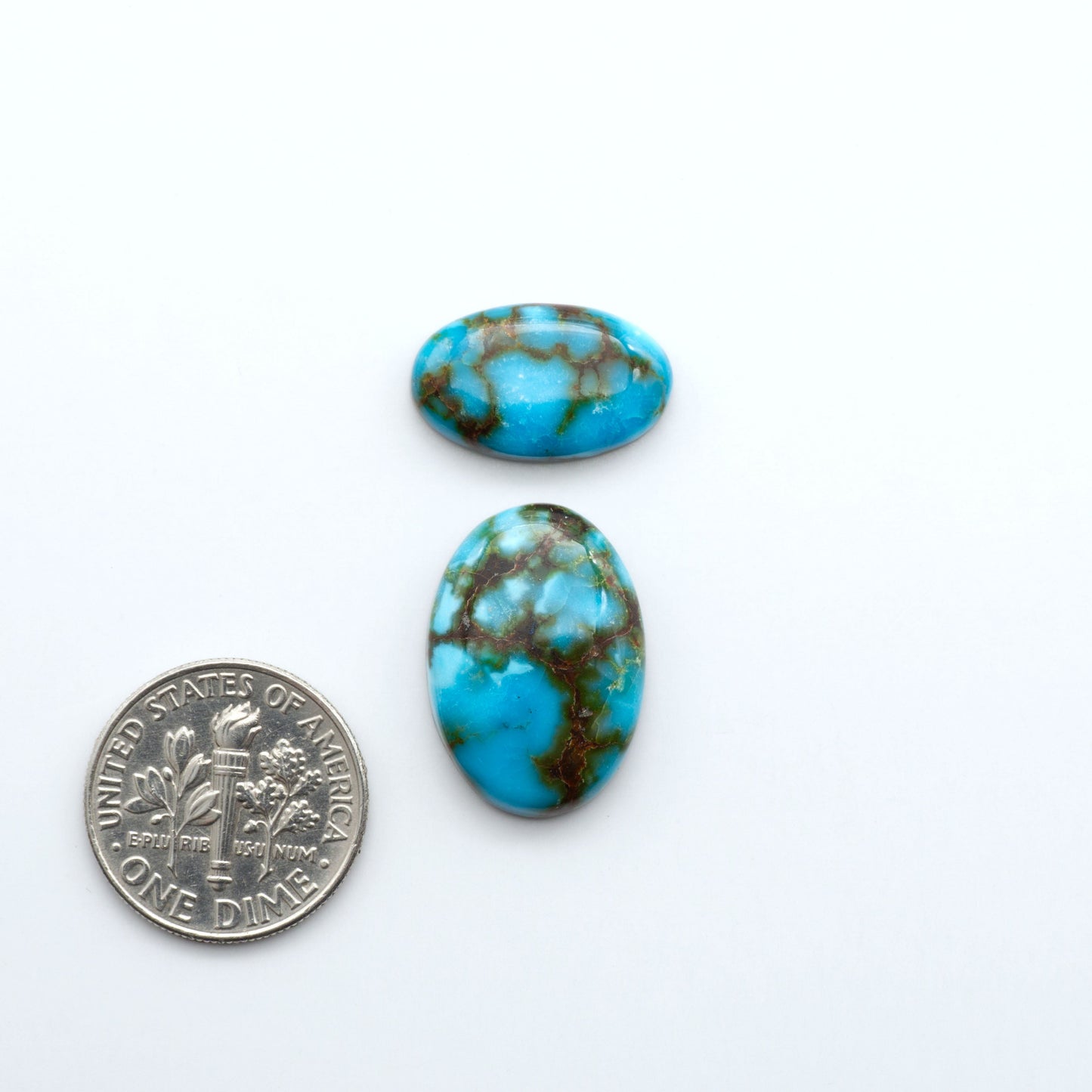 Kingman Turquoise Cabochons are a staple in the jewelry industry, known for their stunning blue-green color. Perfect for necklaces, earrings, and more!