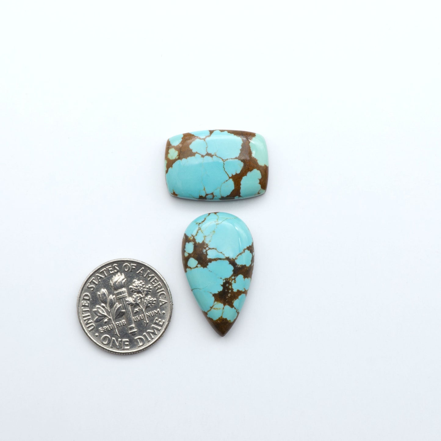 Number 8 Turquoise Cabochons have been selected for their quality and unique appearance. Don't miss the chance to add a one-of-a-kind piece to your collection.