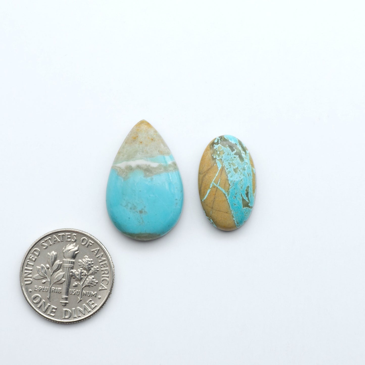 Add a touch of beauty to your collection with our stunning Pilot Mountain Turquoise Cabochons. Perfect for jewelry making each piece is truly one-of-a-kind.