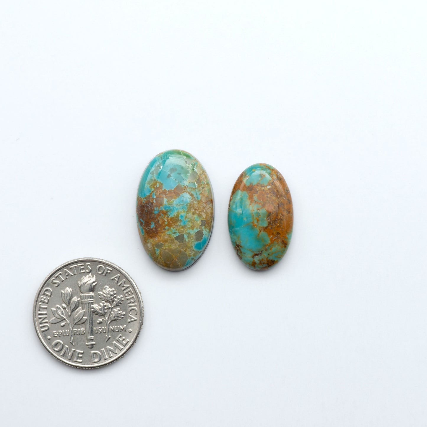 Add a touch of beauty to your collection with our stunning Pilot Mountain Turquoise Cabochons. Perfect for jewelry making each piece is truly one-of-a-kind.