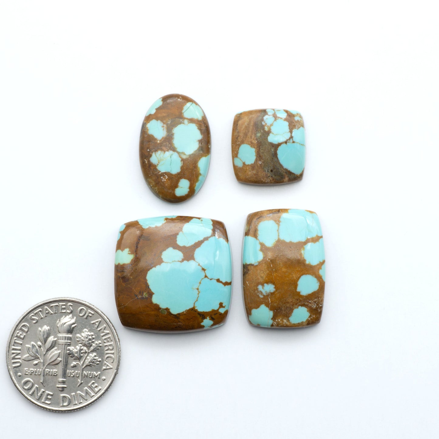 Number 8 Turquoise Cabochons have been selected for their quality and unique appearance. Don't miss the chance to add a one-of-a-kind piece to your collection.