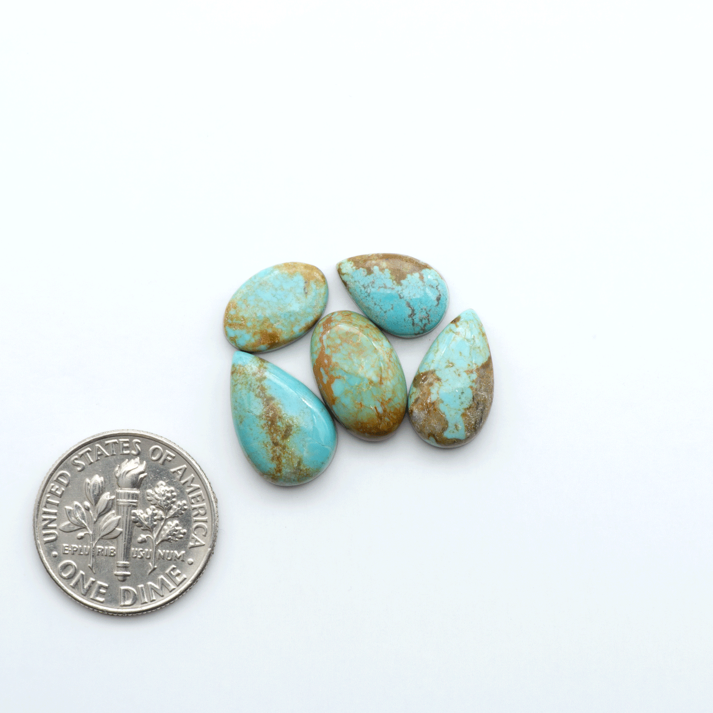 Number 8 Turquoise Cabochons have been selected for their quality and unique appearance. Don't miss the chance to add a one-of-a-kind piece to your collection.