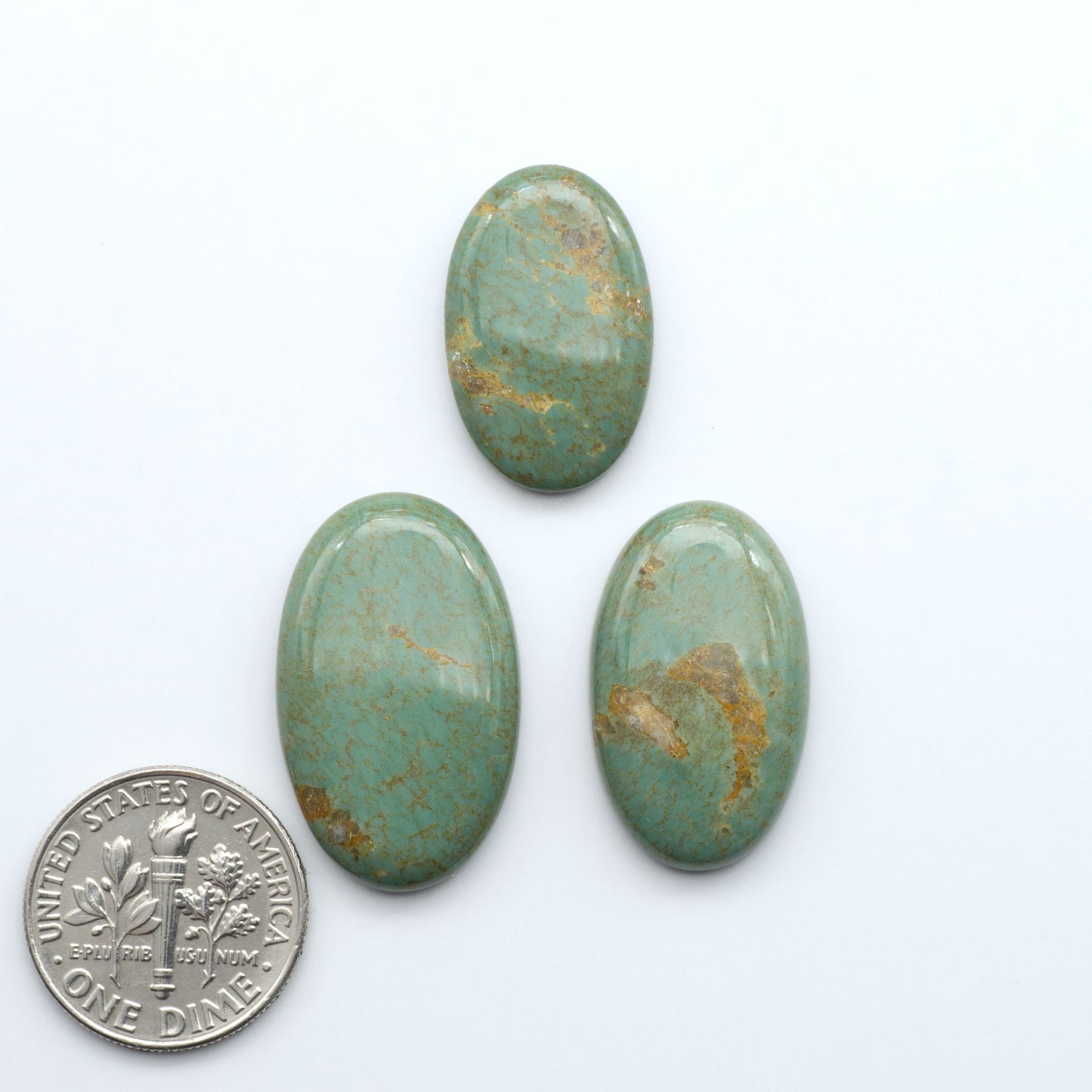 Experience the beauty of Turquoise Mountain Cabochons. With their distinctive blue and green color, these gemstones are perfect for any jewelry piece.
