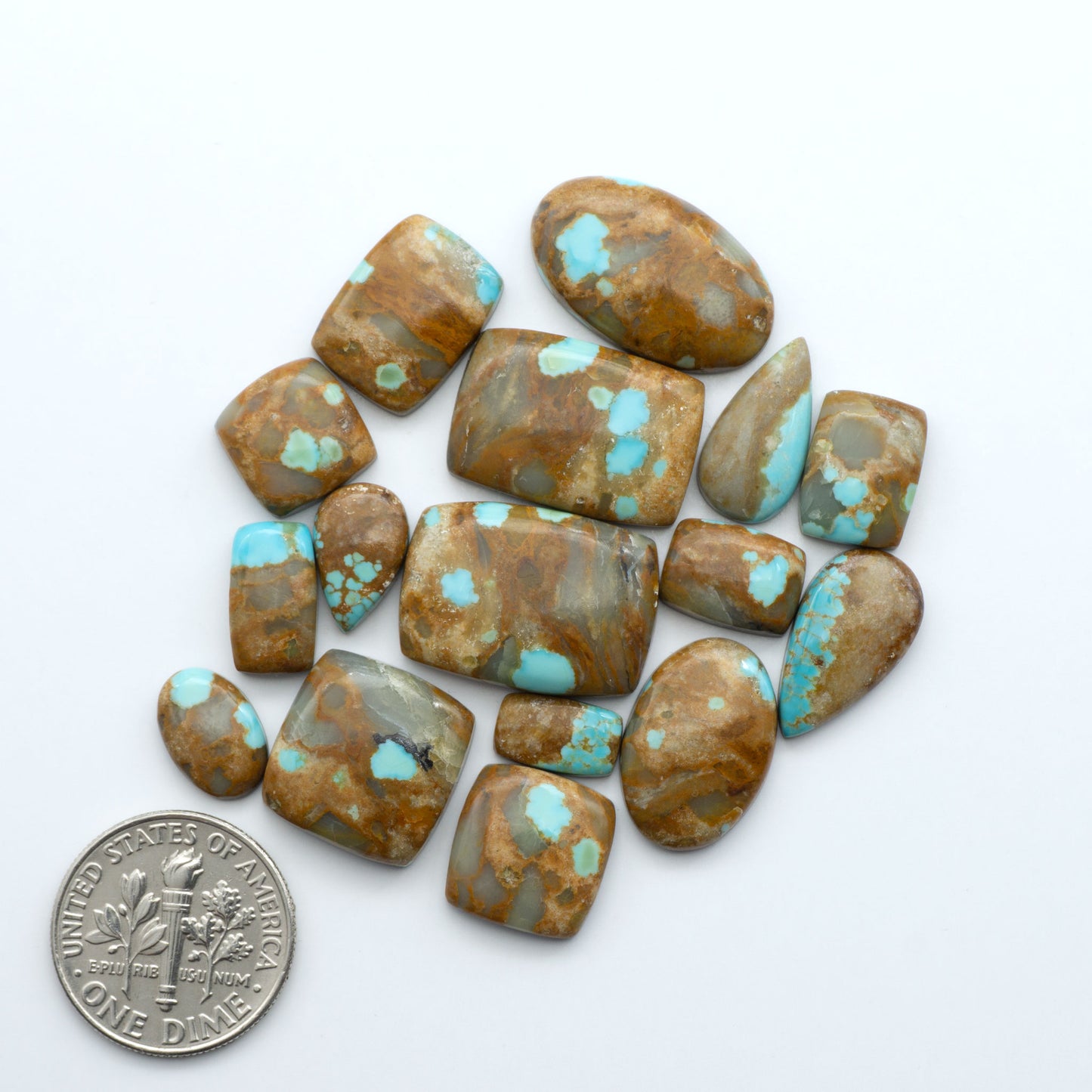 Number 8 Turquoise Cabochons have been selected for their quality and unique appearance. Don't miss the chance to add a one-of-a-kind piece to your collection.