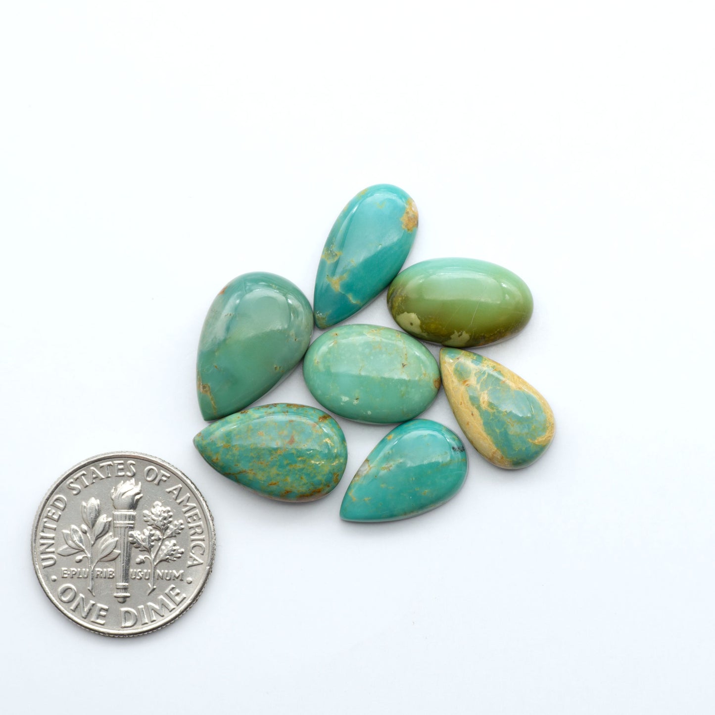 Experience the beauty of Turquoise Mountain Cabochons. With their distinctive blue and green color, these gemstones are perfect for any jewelry piece