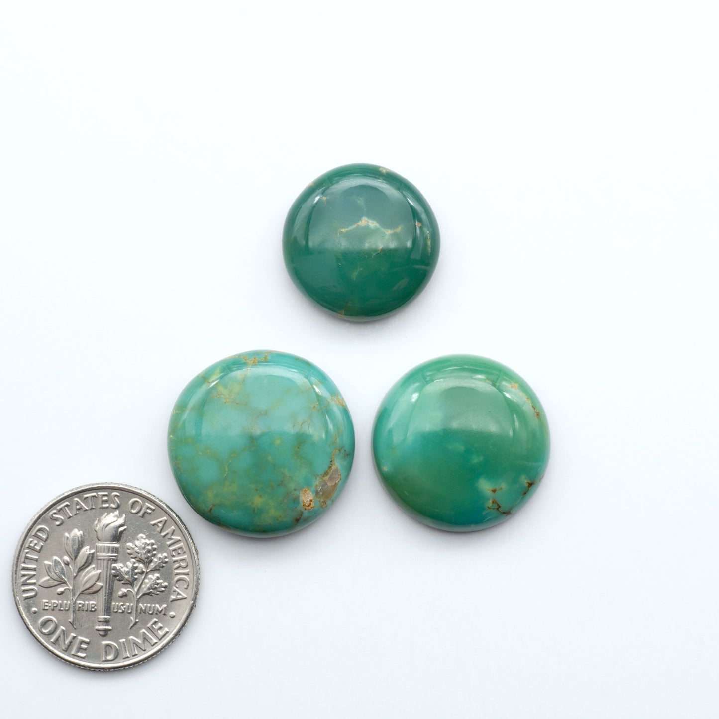 Experience the beauty of Turquoise Mountain Cabochons. With their distinctive blue and green color, these gemstones are perfect for any jewelry piece.