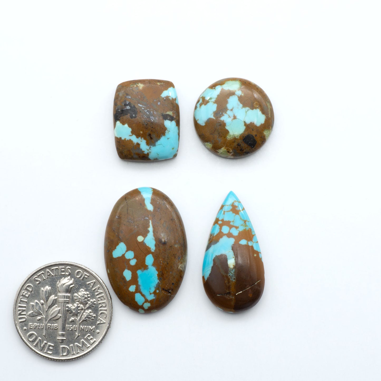 Number 8 Turquoise Cabochons have been selected for their quality and unique appearance. Don't miss the chance to add a one-of-a-kind piece to your collection.
