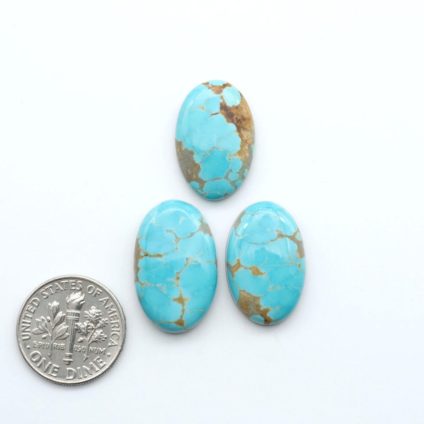Number 8 Turquoise Cabochons have been selected for their quality and unique appearance. Don't miss the chance to add a one-of-a-kind piece to your collection.