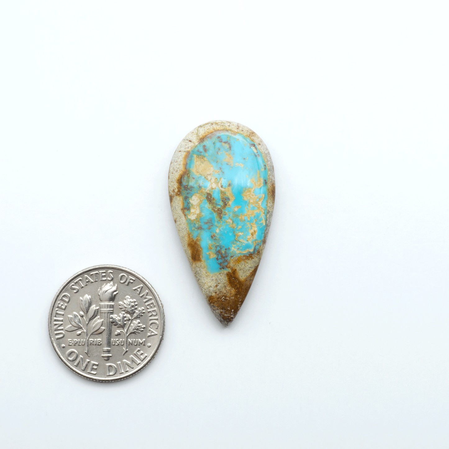 Royston Turquoise cabochons are famous for their distinctive matrix and unique green and blue hues, making them a favored option among jewelry designers.