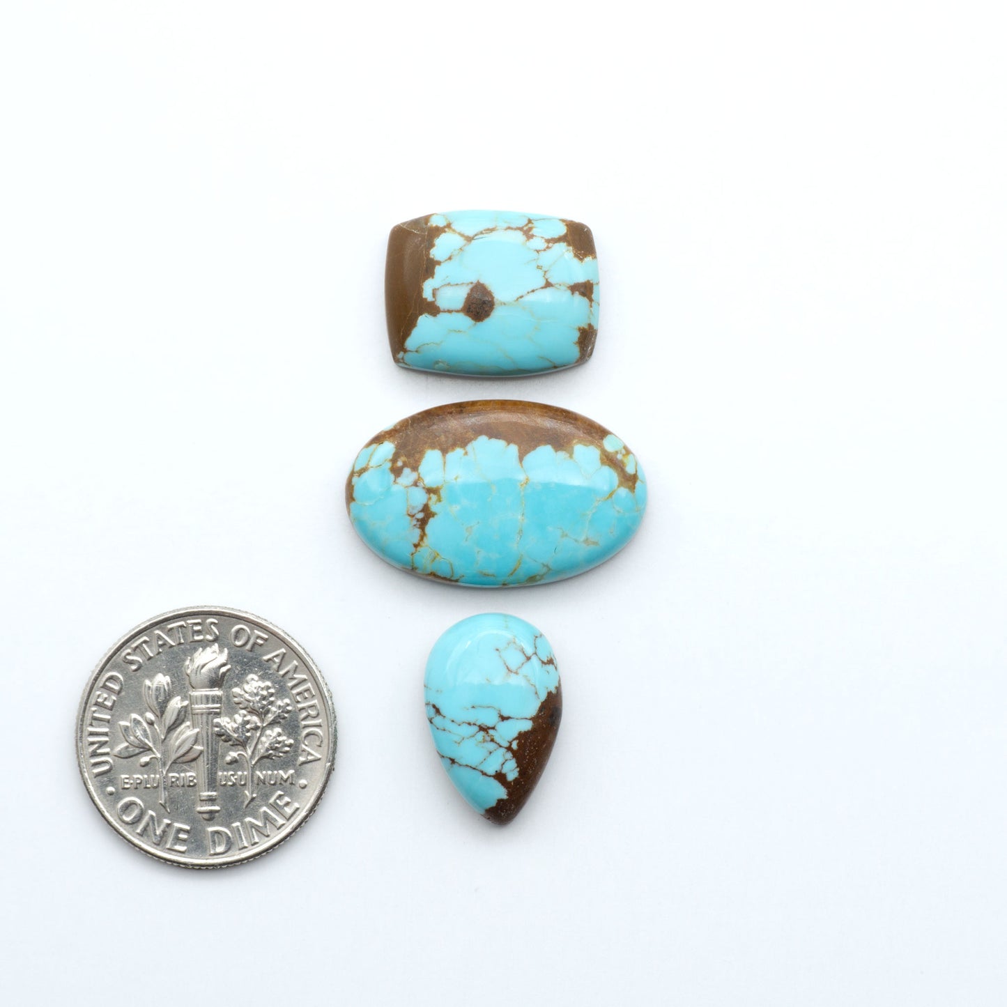Number 8 Turquoise Cabochons have been selected for their quality and unique appearance. Don't miss the chance to add a one-of-a-kind piece to your collection.