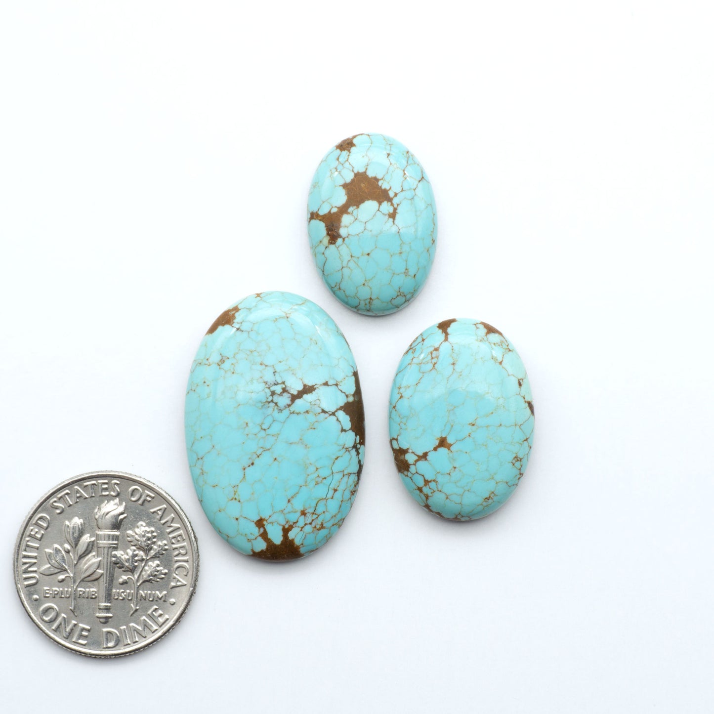 Number 8 Turquoise Cabochons have been selected for their quality and unique appearance. Don't miss the chance to add a one-of-a-kind piece to your collection.
