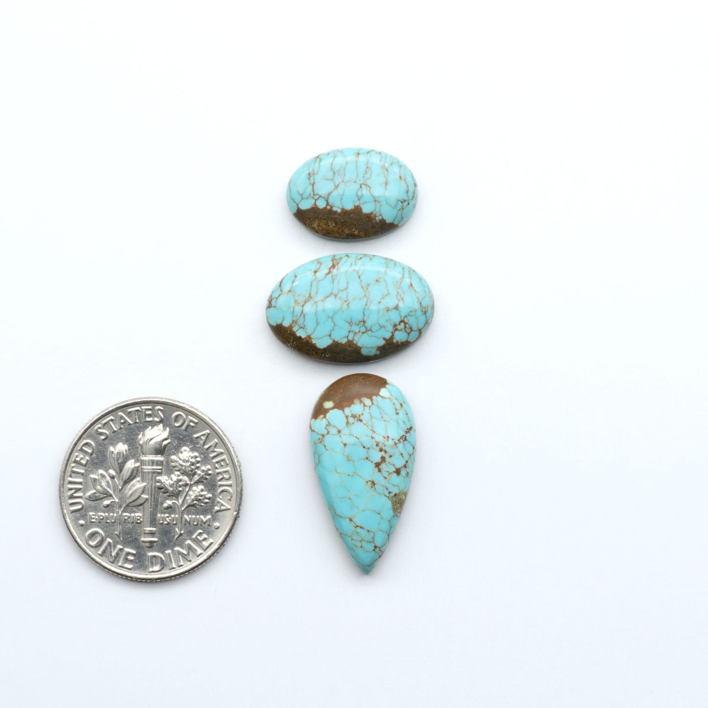 Number 8 Turquoise Cabochons have been selected for their quality and unique appearance. Don't miss the chance to add a one-of-a-kind piece to your collection.