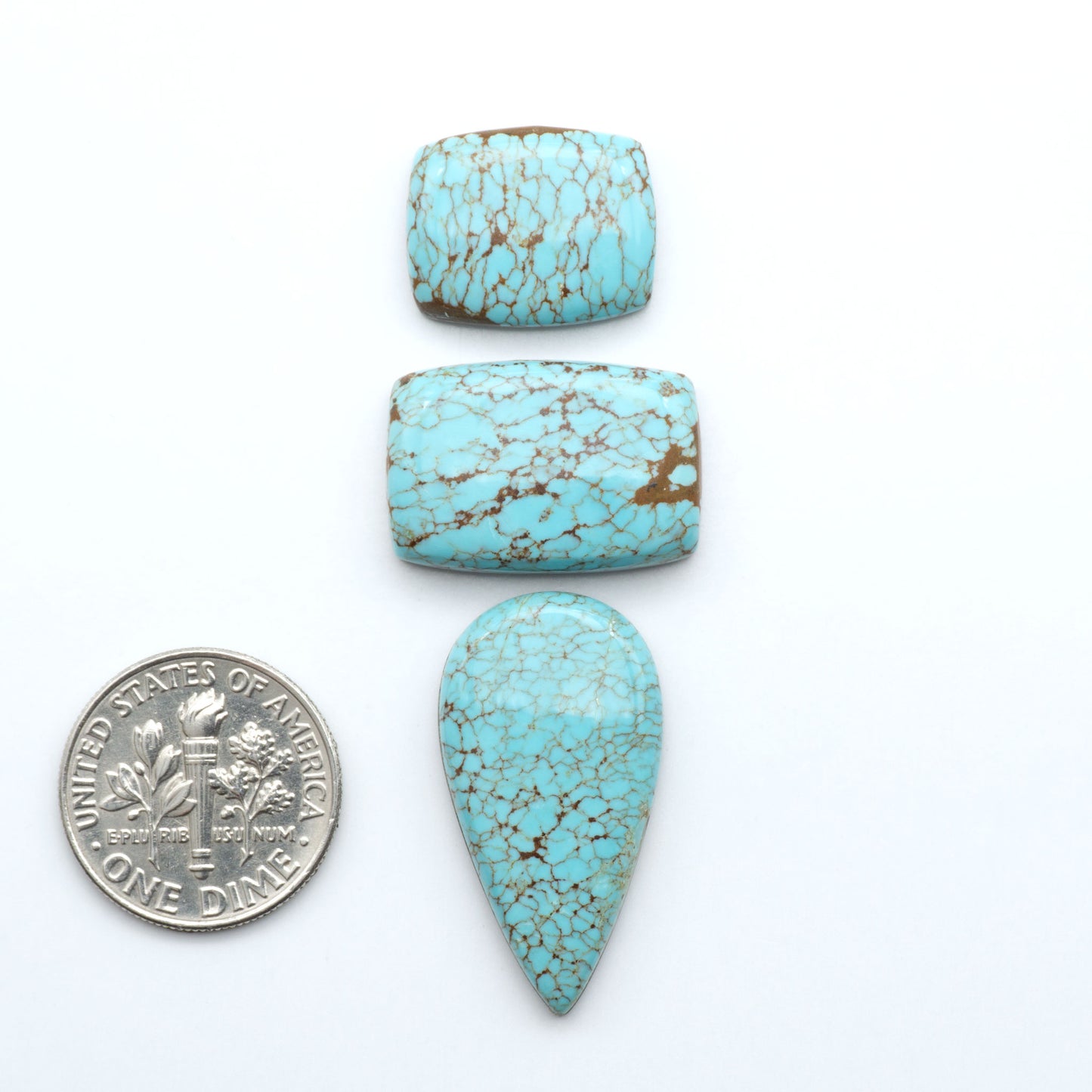 Number 8 Turquoise Cabochons have been selected for their quality and unique appearance. Don't miss the chance to add a one-of-a-kind piece to your collection.