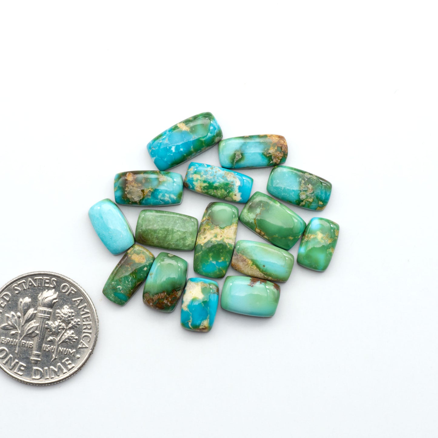 Sonoran Mountain Turquoise showcases a stunning blend of blue and green hues and natural patterns that make it a must-have for any jewelry collection.