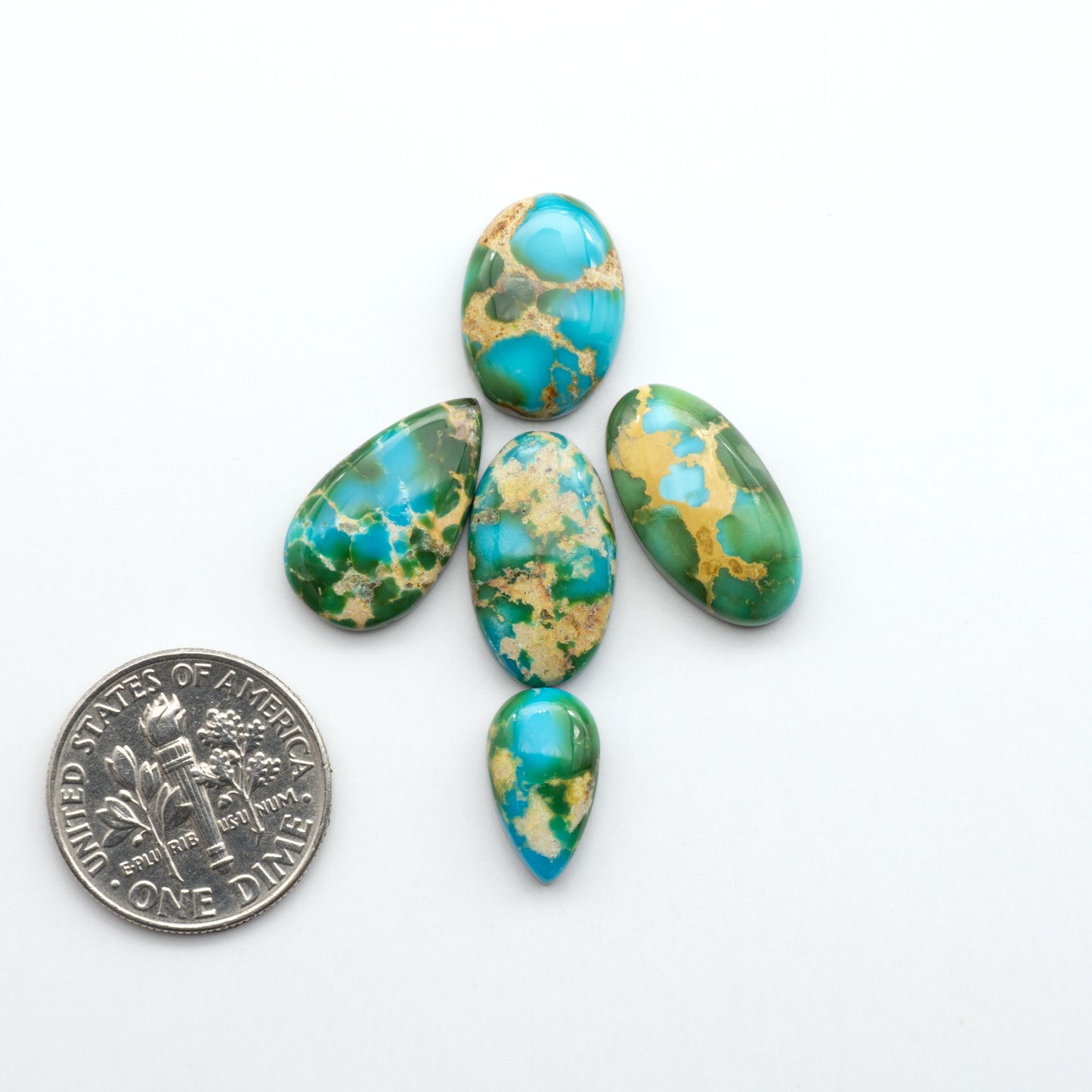 Sonoran Mountain Turquoise showcases a stunning blend of blue and green hues and natural patterns that make it a must-have for any jewelry collection.