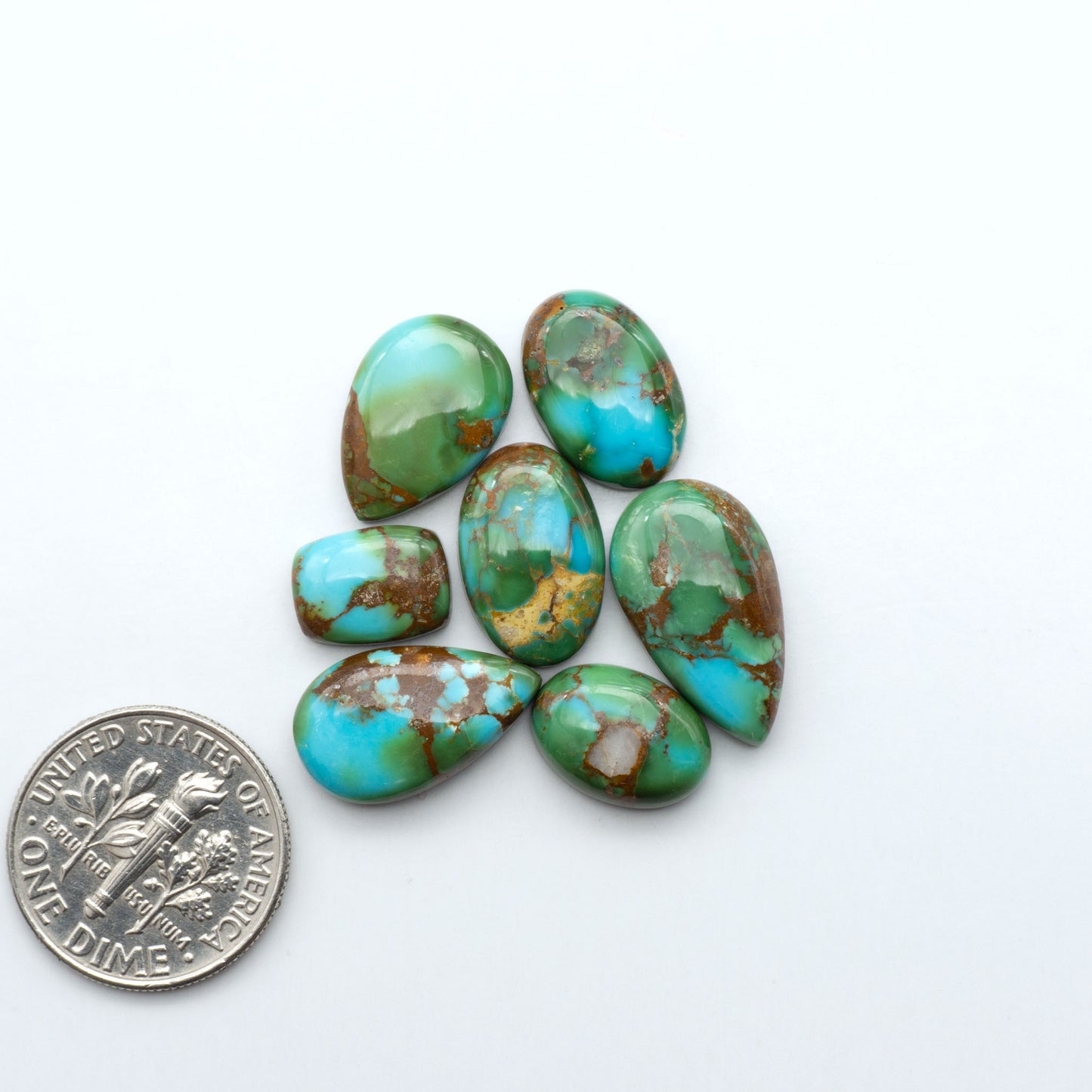 Sonoran Mountain Turquoise showcases a stunning blend of blue and green hues and natural patterns that make it a must-have for any jewelry collection.