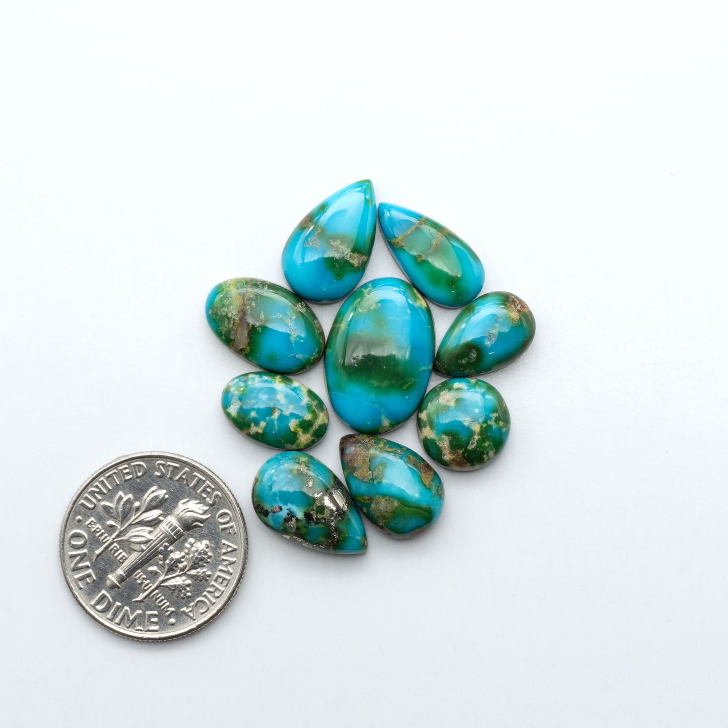 Sonoran Mountain Turquoise showcases a stunning blend of blue and green hues and natural patterns that make it a must-have for any jewelry collection.