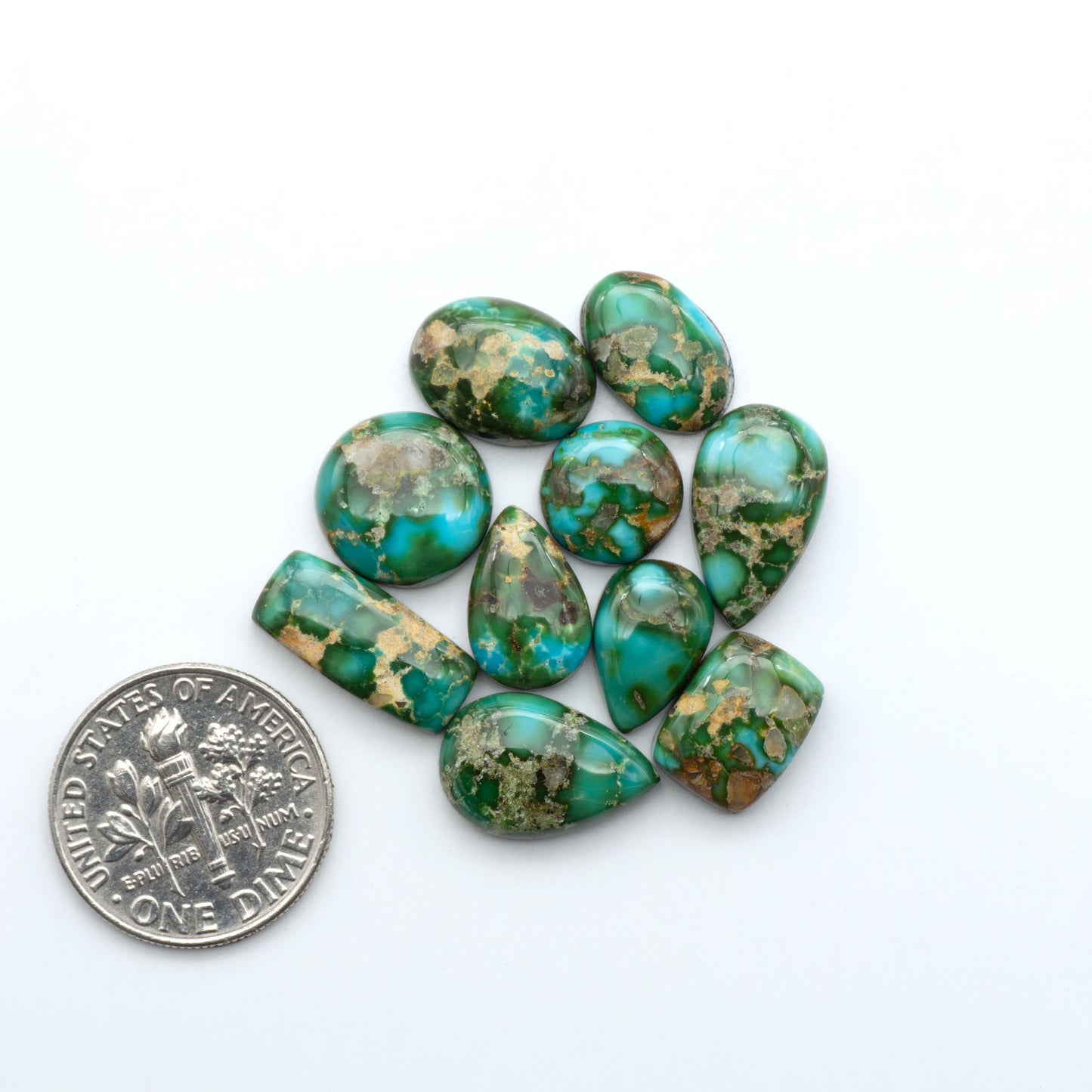 Sonoran Mountain Turquoise showcases a stunning blend of blue and green hues and natural patterns that make it a must-have for any jewelry collection.