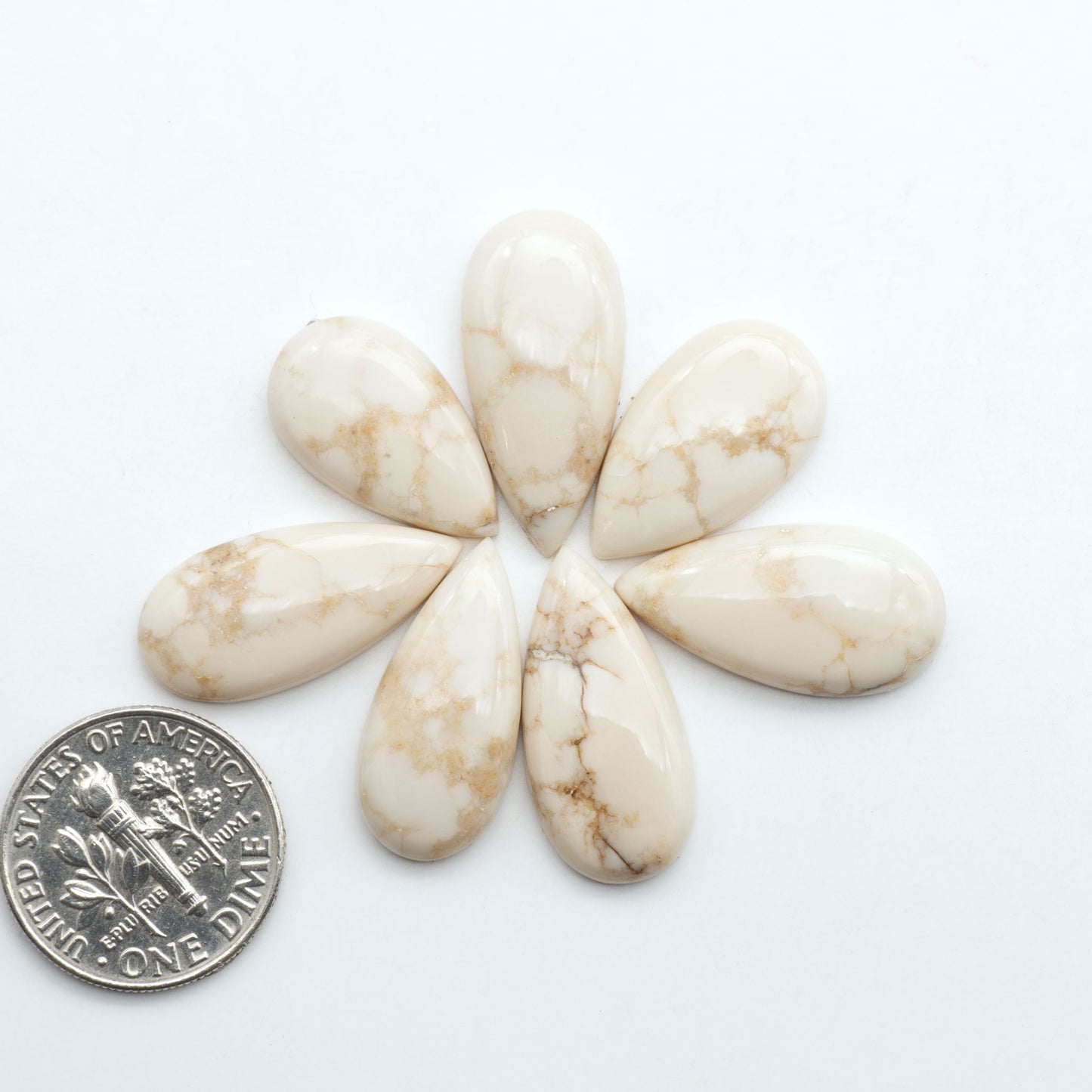 Magnesite Cabochons are a must-have for jewelry makers. These stones feature a unique blend of white and brown making them perfect for a variety of designs.