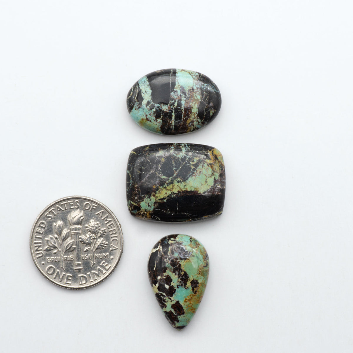 Black Jack Turquoise Cabochons