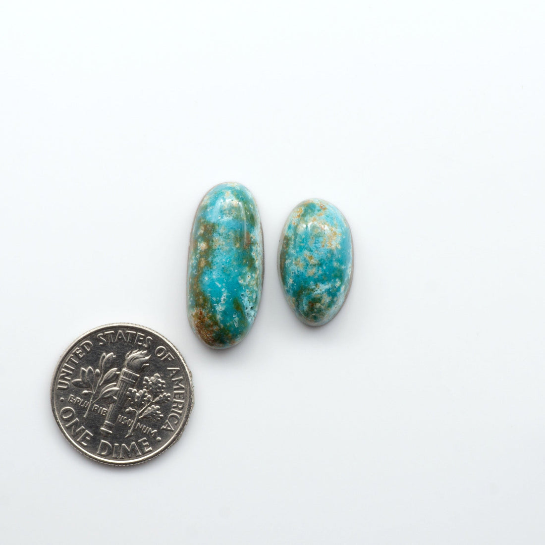 Natural Number 8 turquoise cabochons cut and polished for jewelry making
