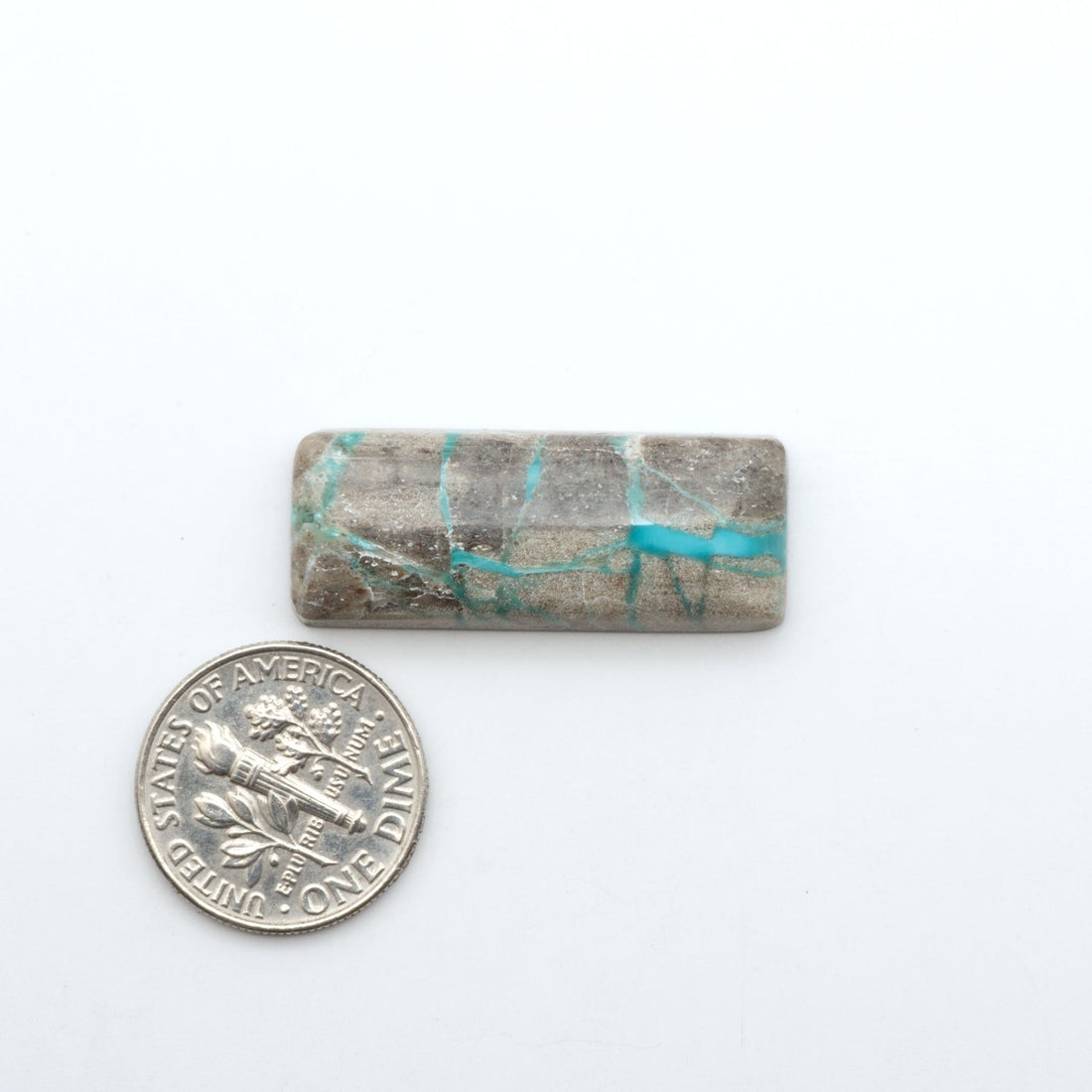 Polished Carico Lake turquoise cabochons showing vivid aqua-blue color and natural matrix