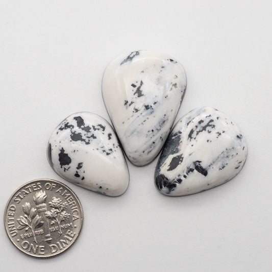 White Buffalo Stone Cabochons