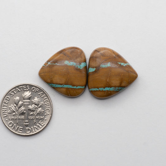 Crow Springs Ribbon Turquoise cabochons