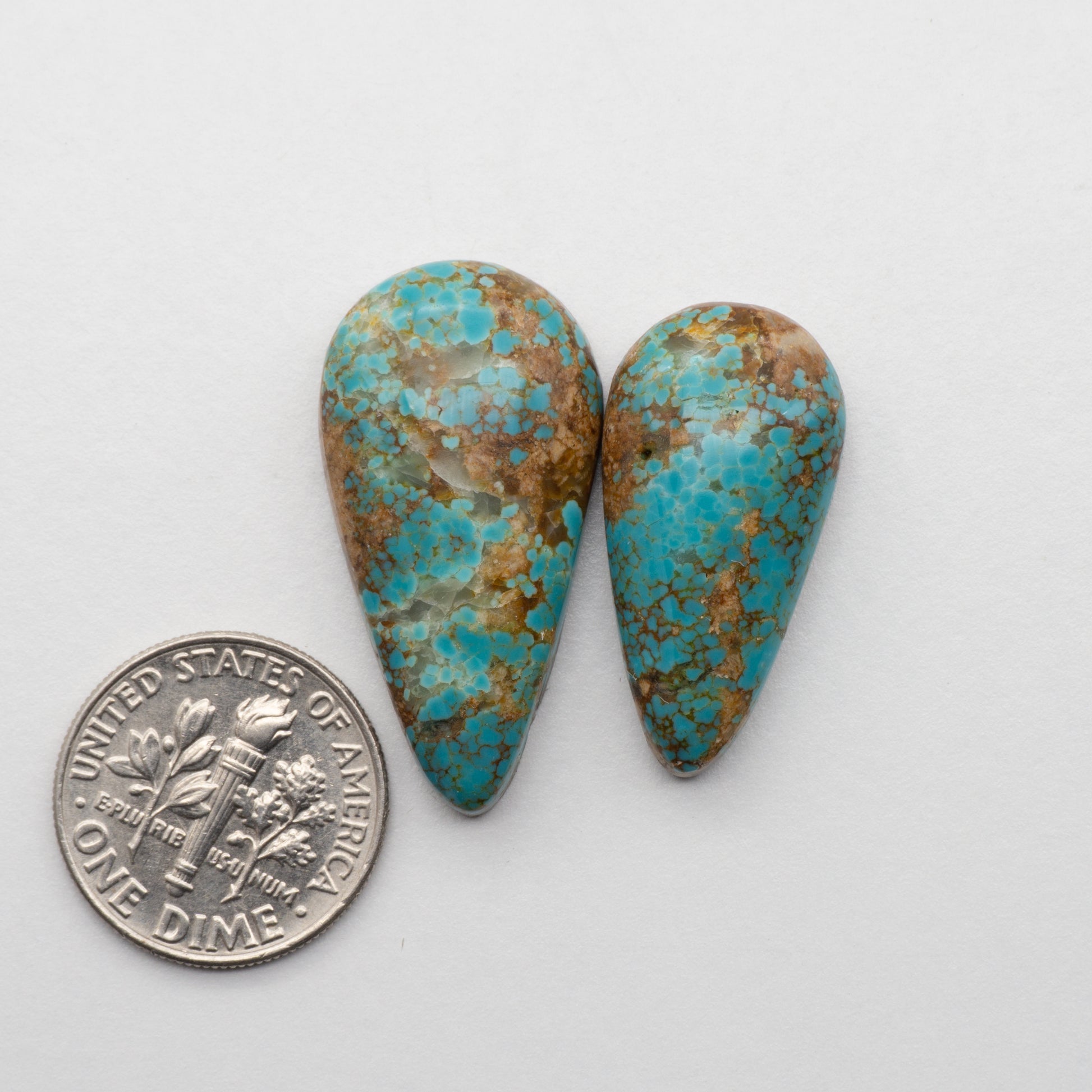 Number 8 Turquoise Cabochons add a perfect touch of luxury to any design. This type of turquoise is known for its striking, even, and intense blue-green color. Its hardness of 6-6.5 on Mohs scale allows it to be used for a variety of different jewelry designs.