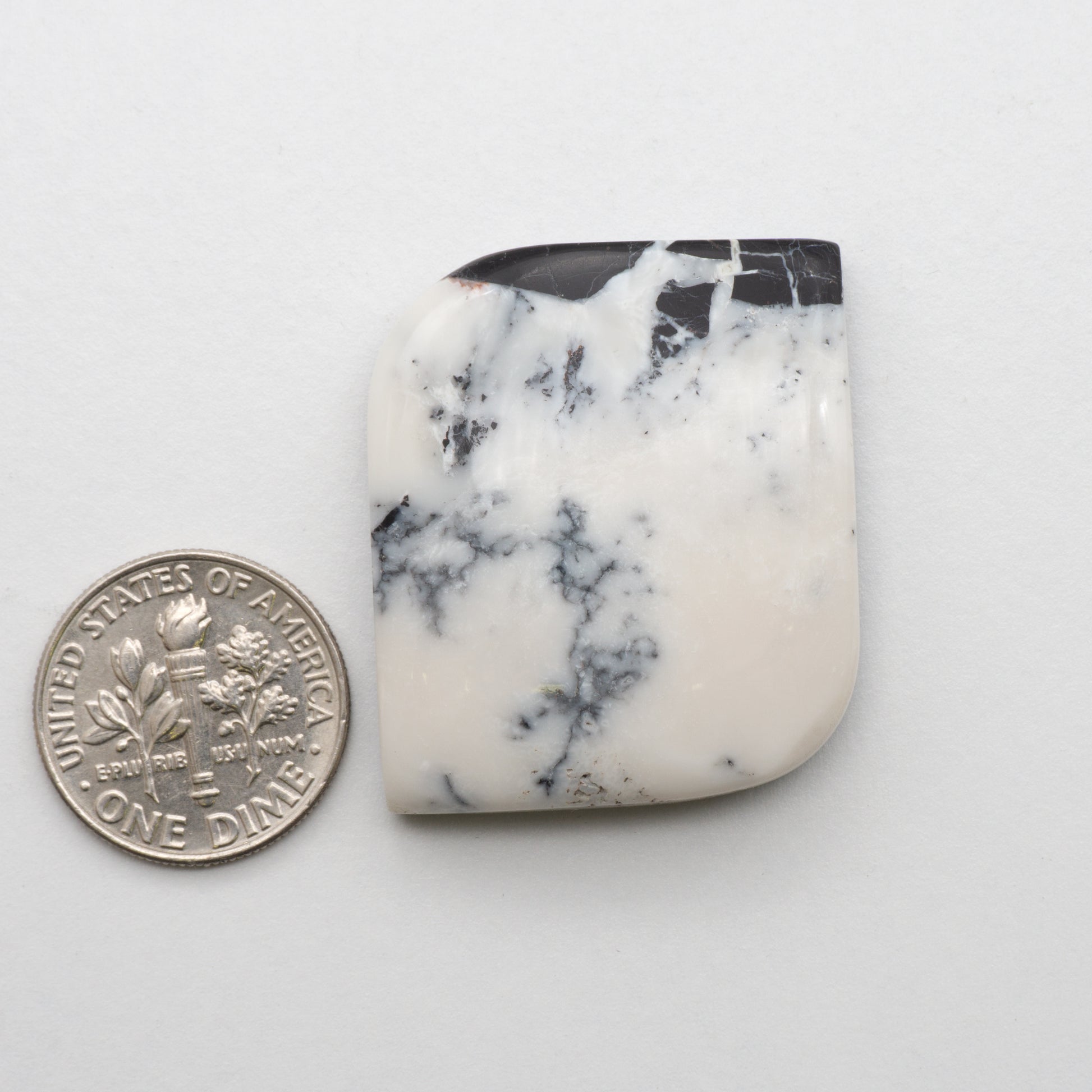 White Buffalo Stone Cabochons are semi-precious gemstones cut into shapes ideal for jewelry-making and crafting. The unique and varied veining of each cabochon lend an unparalleled depth and detail to any project, making them an excellent choice for artisans looking to add an individualistic touch.
