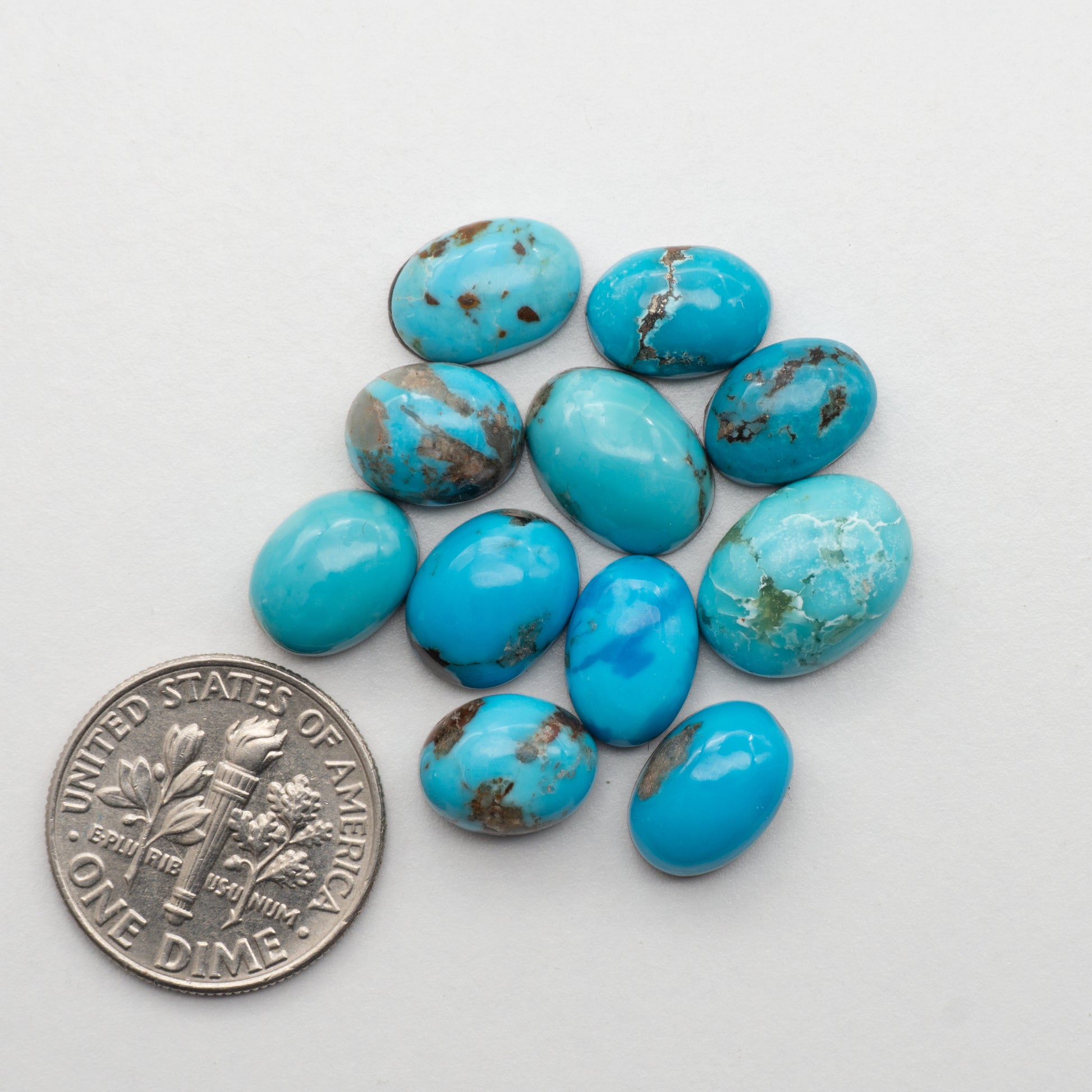 Add unique splashes of color to your jewelry with our Kingman Turquoise Cabochons. Featuring natural blue hues, these cabochons offer a beautiful contrast to any design. Perfect for necklaces, earrings, and more!