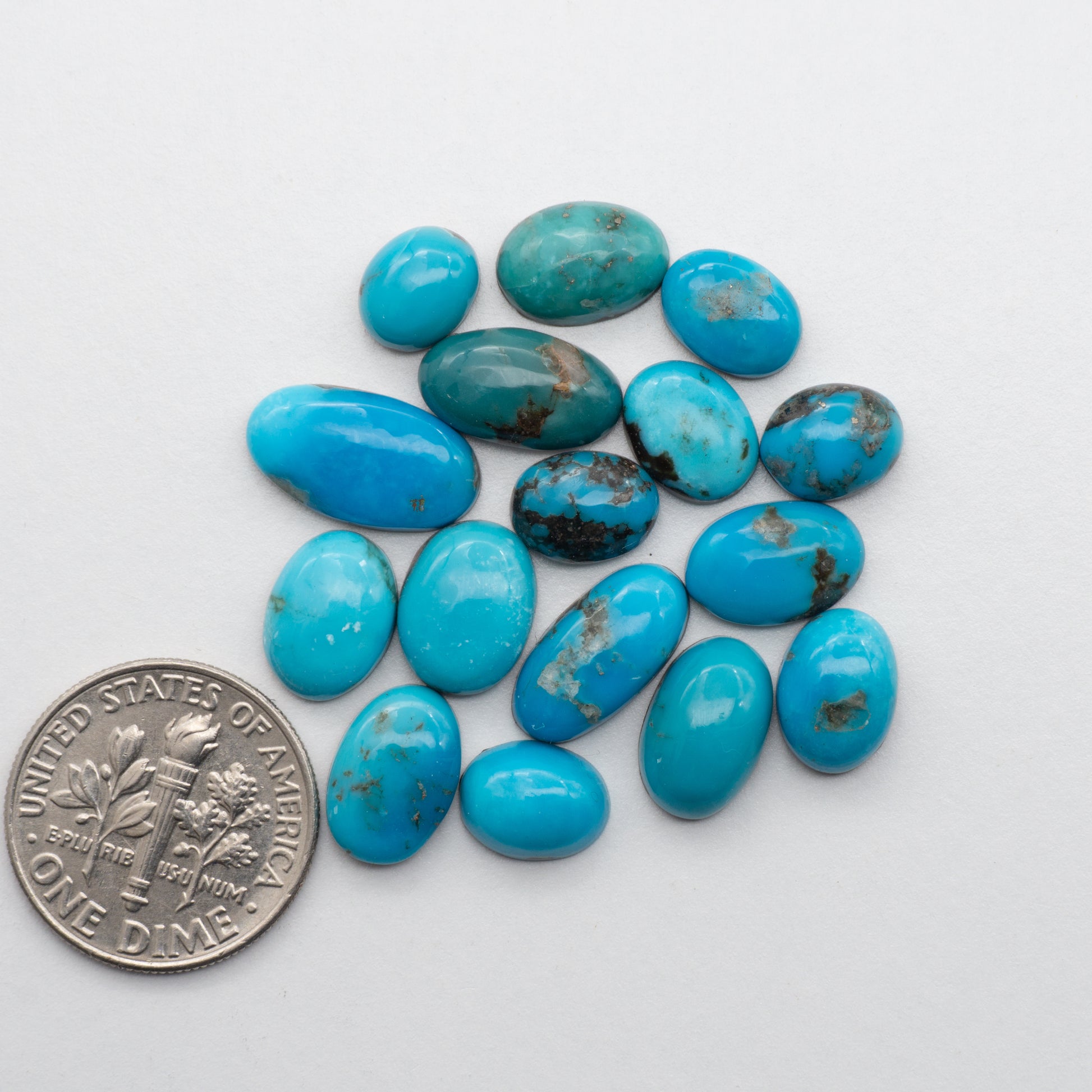 Add unique splashes of color to your jewelry with our Kingman Turquoise Cabochons. Featuring natural blue hues, these cabochons offer a beautiful contrast to any design. Perfect for necklaces, earrings, and more!