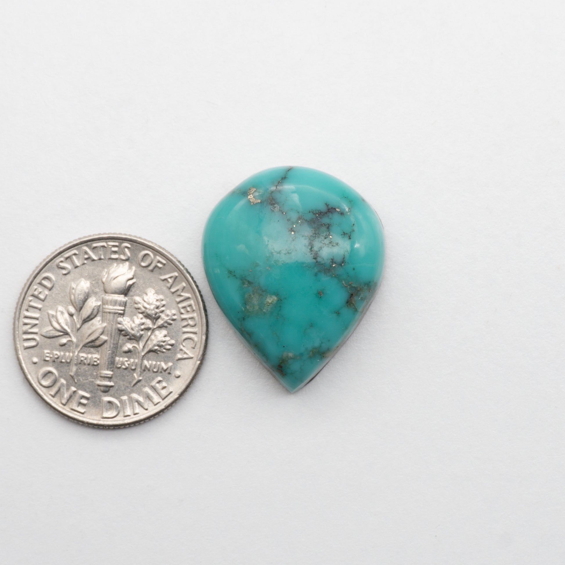 This beautiful Blue Green Campitos Turquoise Cabochon lot has a glossy finish and is backed for added strength. Mined in Sonora, MX. Similar to Kingman turquoise used for jewelry making.