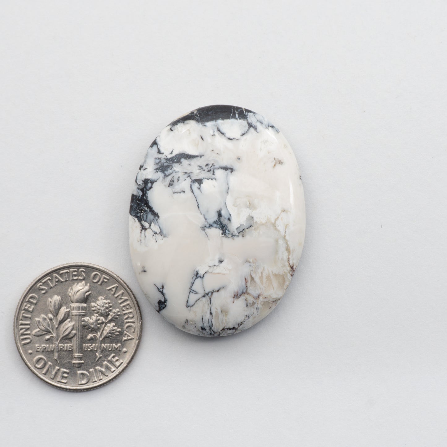 These Natural White Buffalo Cabochons have a glossy finish and are backed for added strength. Mined in Nevada, USA these stones are similar to turquoise used for jewelry making.