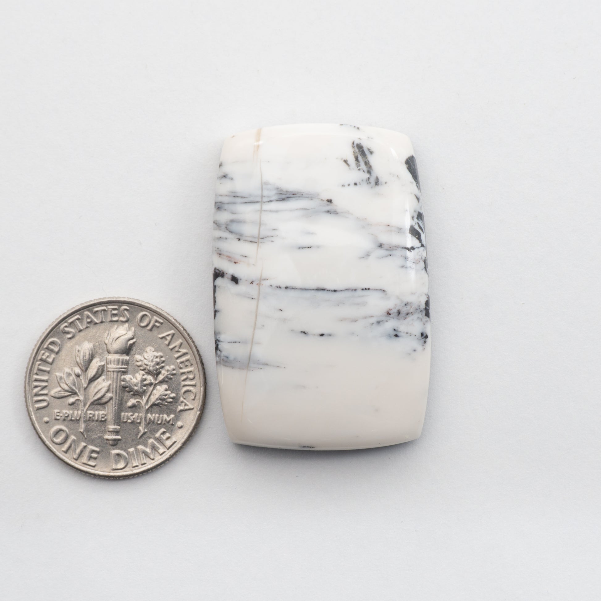 These Natural White Buffalo Cabochons have a glossy finish and are backed for added strength. Mined in Nevada, USA these stones are similar to turquoise used for jewelry making.