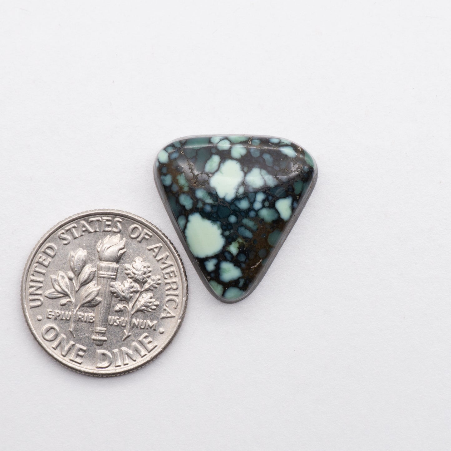 This Nevada Variscite Cabochon lot has a glossy finish and is backed for added strength. Mined in Nevada, USA. Similar to turquoise, used for jewelry making.
