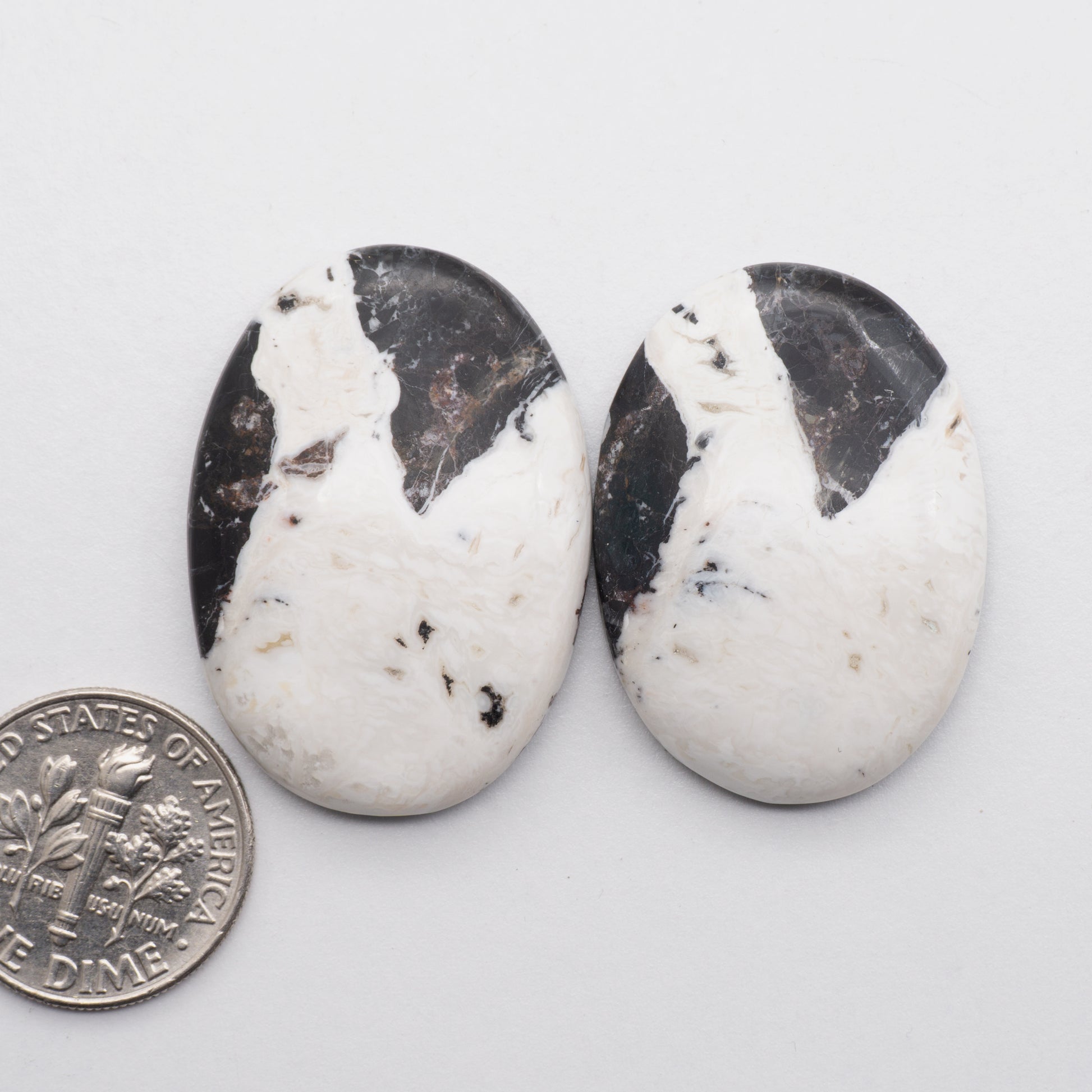 This Natural White Buffalo Cabochon has a glossy finish and is backed for added strength. Mined in Nevada, USA this stone is similar to turquoise, used for jewelry making.