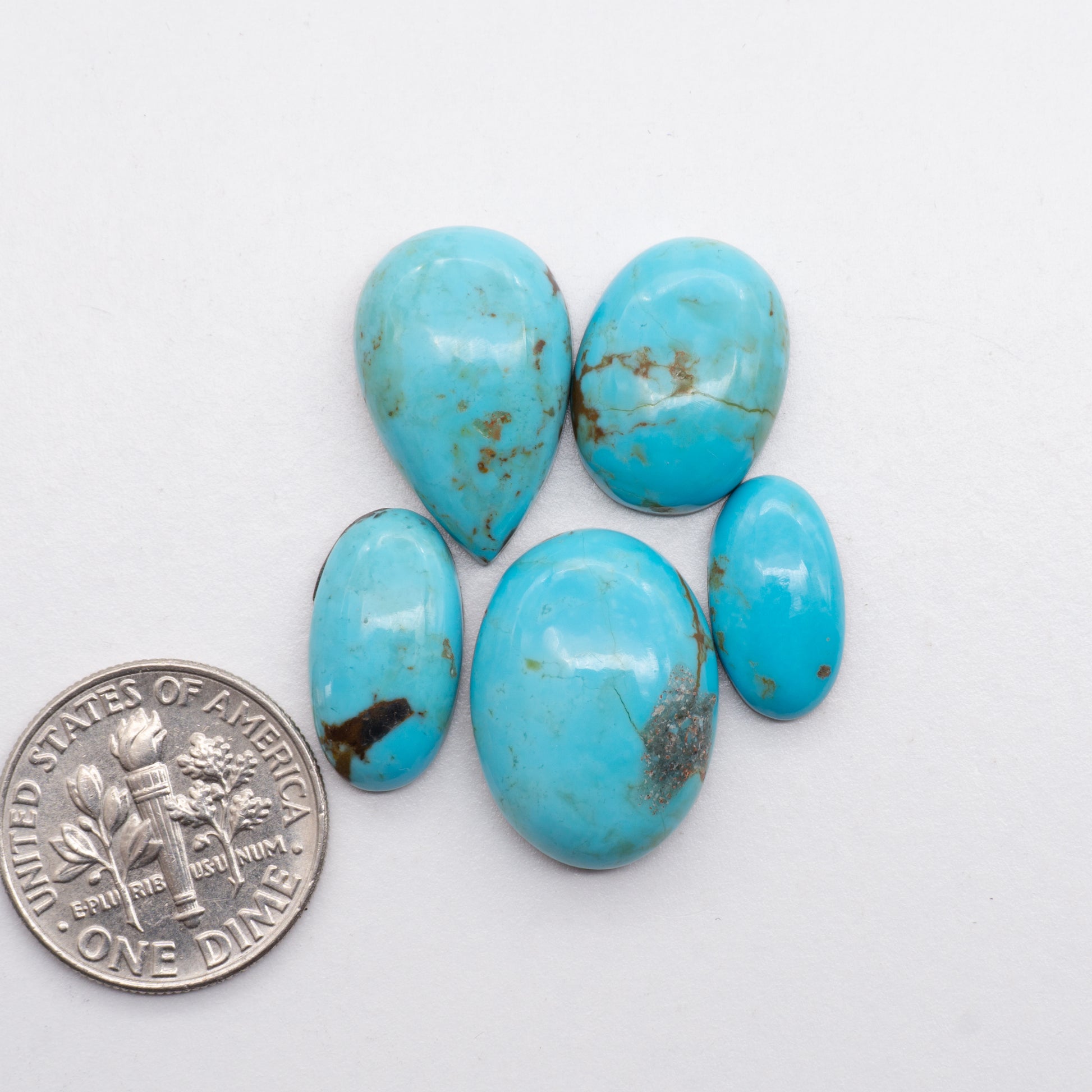 Number 8 Turquoise Cabochons have a glossy finish and are backed for added strength. Number 8 Turquoise is Mined in Nevada, USA. Number 8 Turquoise is similar to Royston & Kingman Turquoise and used for jewelry making.